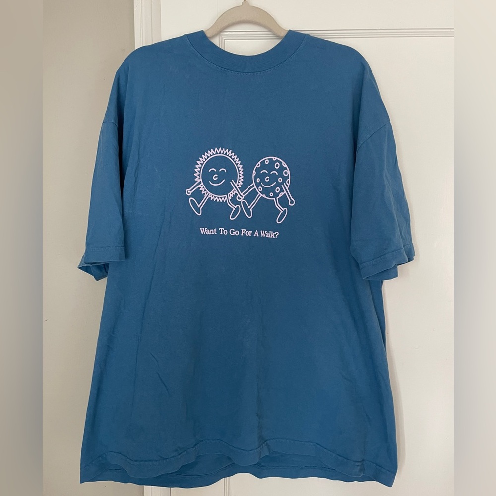 LONELY GHOST Blue Kids Tee with Fun Graphic